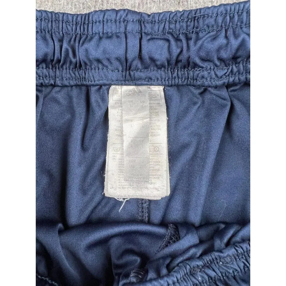 Adidas Kids Athletic Shorts Navy Blue with White‎ Stripes Size Large